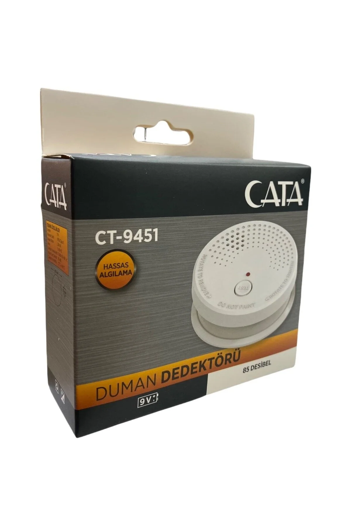 كاشف دخان لاسلكي يعمل بالبطارية من نوع Cata CT-9451، إنذار قوي وسهل التركيب لحماية المنزل من الحرائق