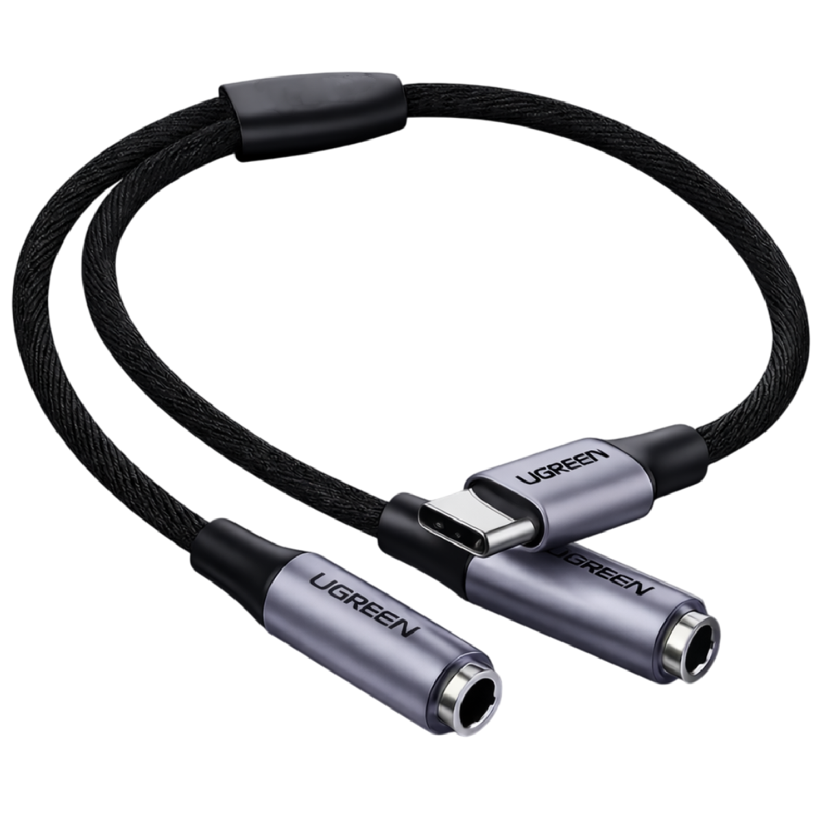 Ugreen 30732 Type-C to Dual 3.5mm Female Audio Cable 25cm