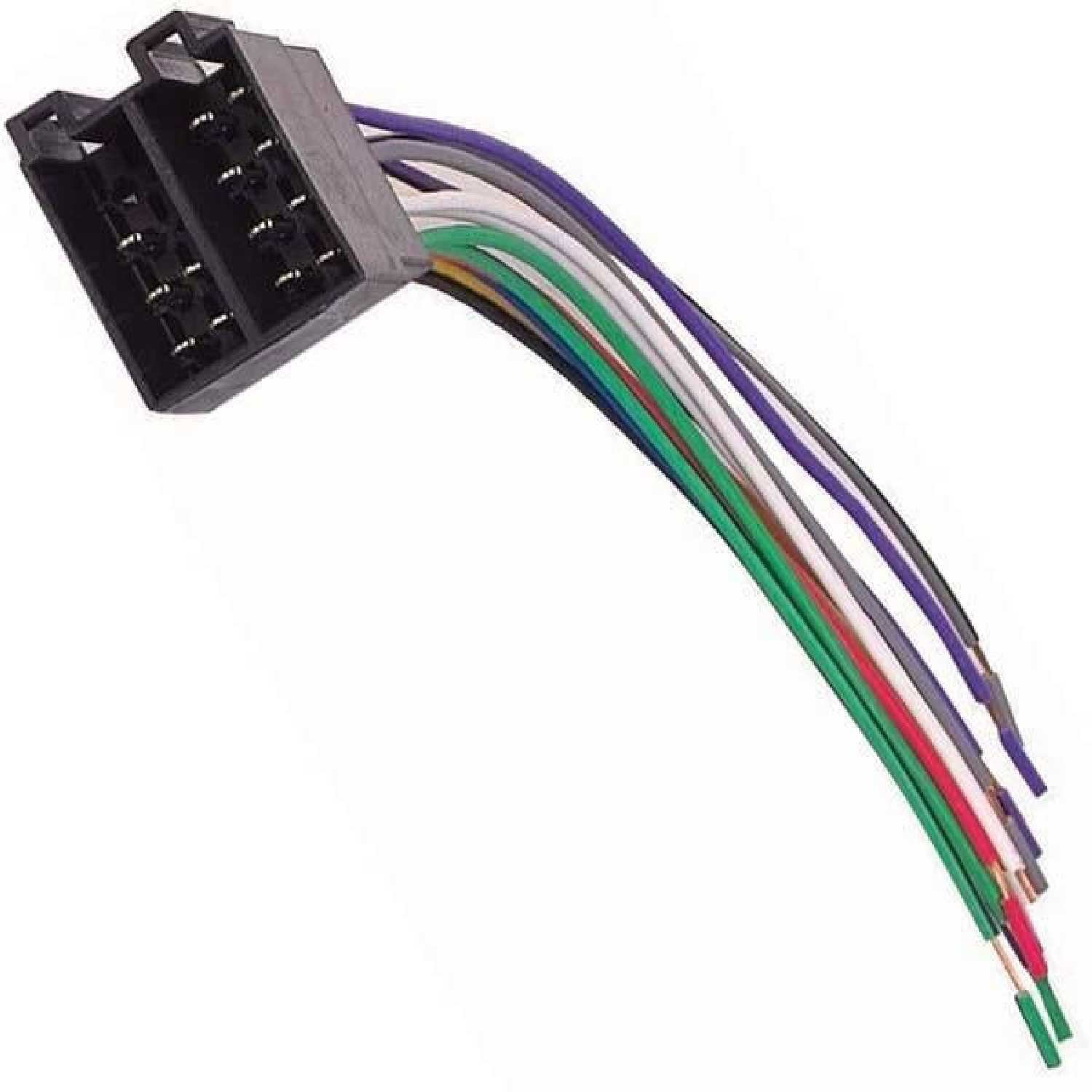 StarkTech STC-585 - فيشة أنثى (ISO) لمسجل السيارة مع كابل توصيل بطول ١٠ سم