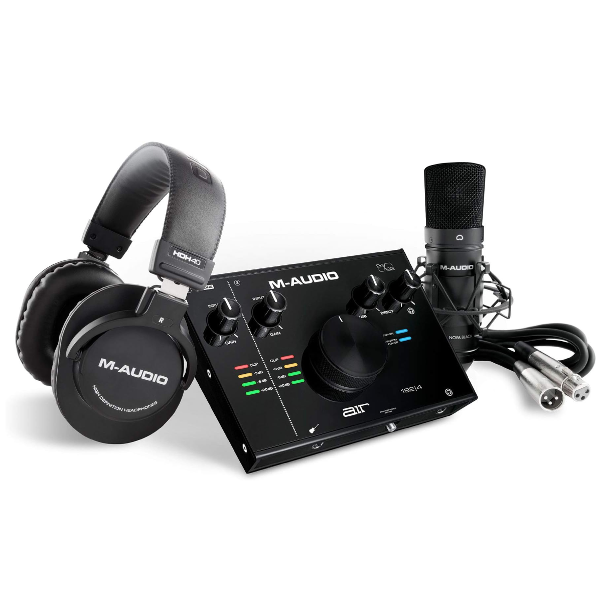 M-Audio AIR 192|4 – 2-In/2-Out 24-bit/192kHz USB Audio Interface Complate Vocal Production Pack